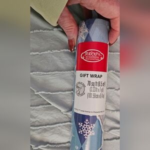 Blue and White Snowflake Gift Wrap